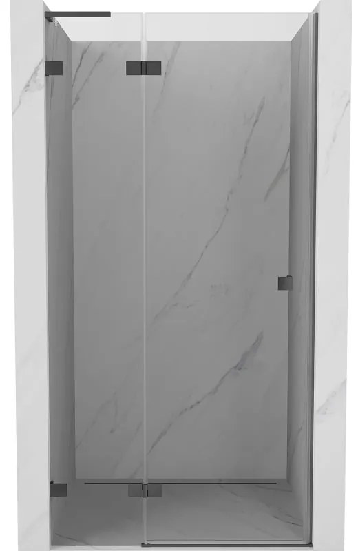 Mexen Lunar L drzwi prysznicowe uchylne lewe 80 cm, transparent, gun metal - 834L-080-000-95-00-L