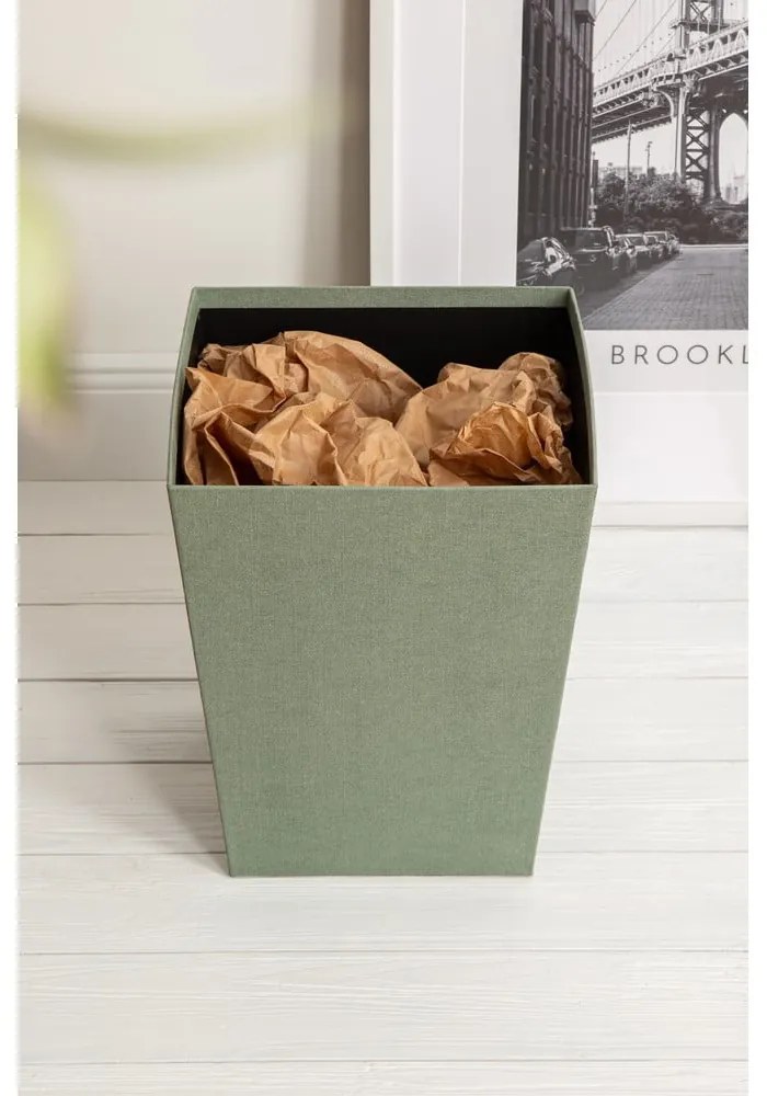 Zielononiebieski biurowy kosz na śmieci Sofia Canvas Paper Laminate – Bigso