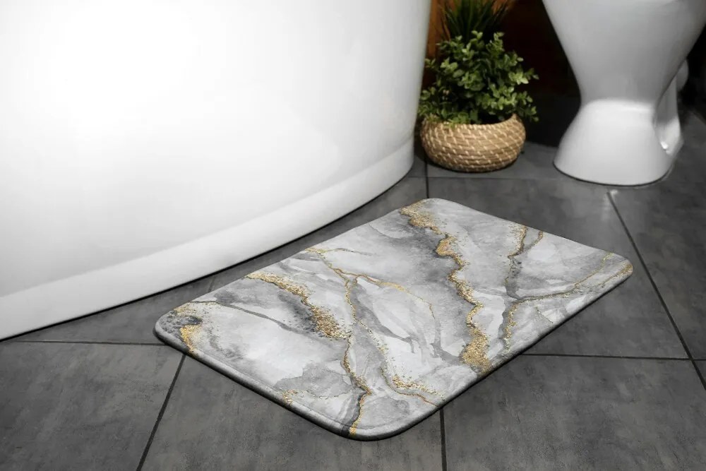 Antypoślizgowy dywanik łazienkowy Antypoślizgowy dywanik łazienkowy Szary marmur
