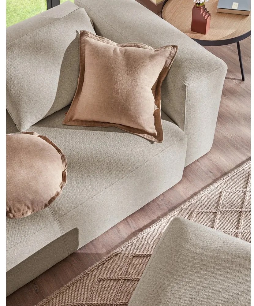 Beżowa sofa Kave Home Blok, 240 cm