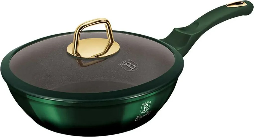 Aluminiowa zielona patelnia z powłoką tytanową 24cm B3-F37