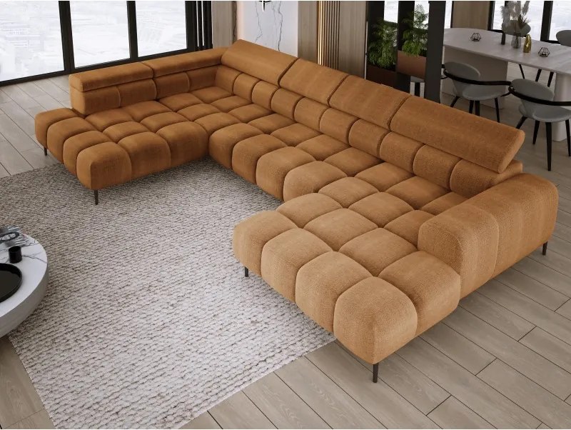 Narożnik PLAZA XL Lewostronny Elektryczna regulacja Tkanina EDEN 10 WERSAL