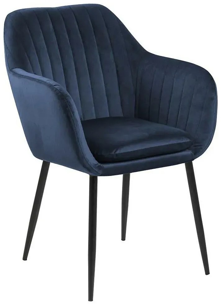 Niebieski tapicerowany fotel welurowy R8-G62