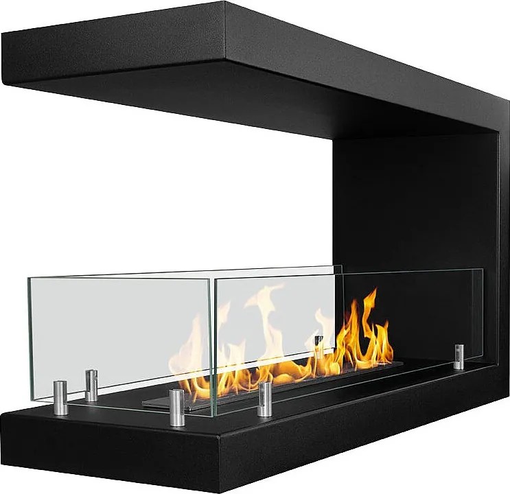 MARATEA 90 Trójstronny wbudowany kominek bioetanolowy