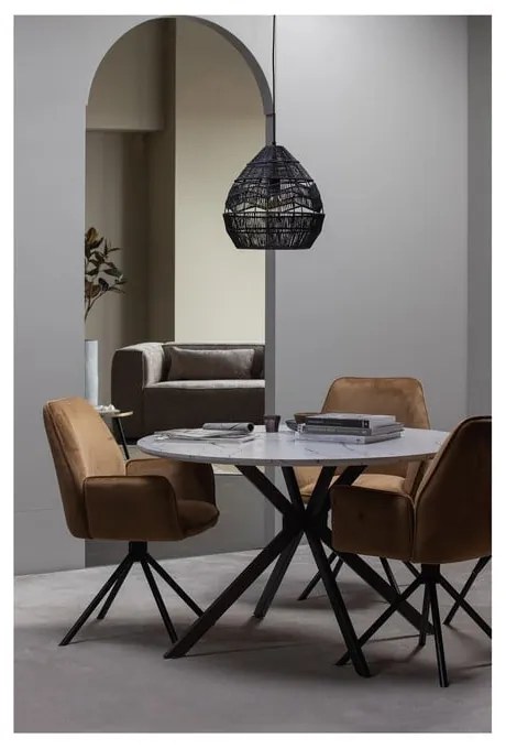 Czarna lampa wisząca WOOOD Adelaide, ø 35 cm