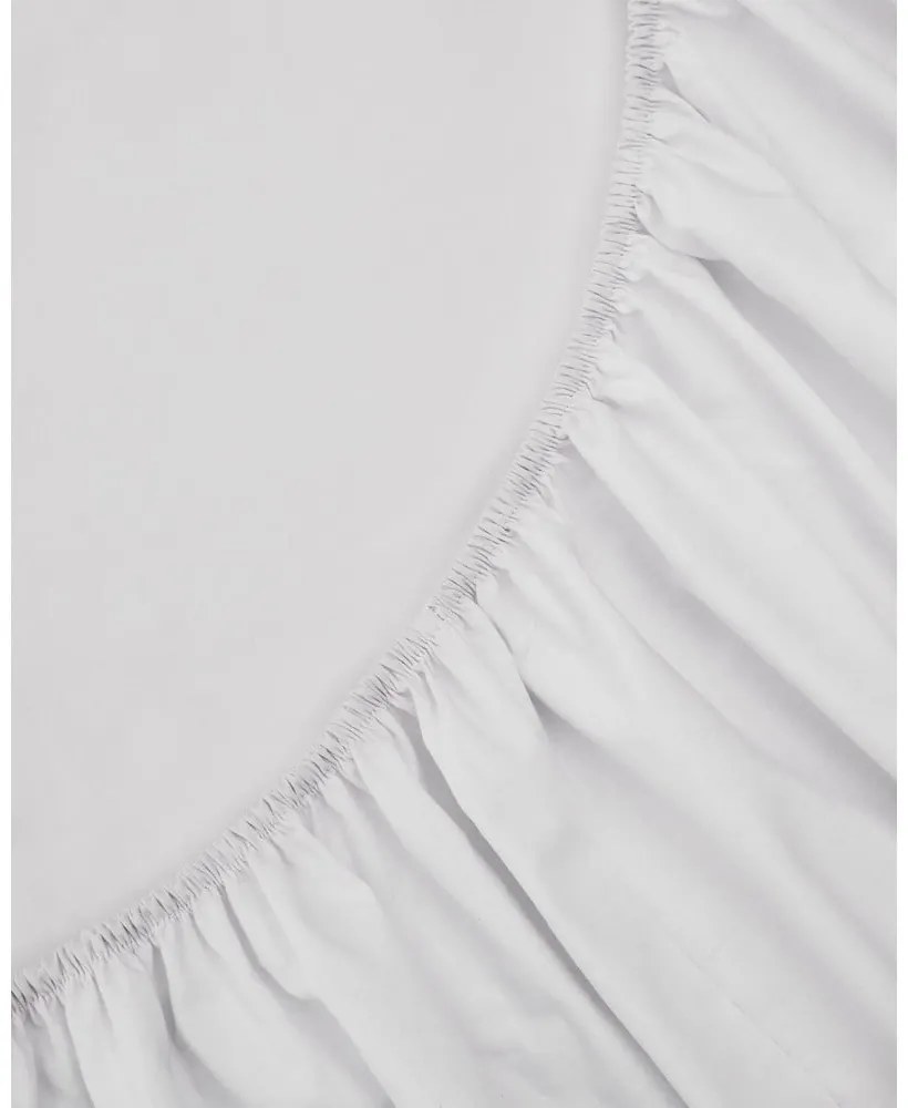 Białe prześcieradło z perkalu bawełnianego z gumką 150x200 cm Teia – Kave Home