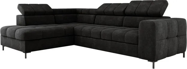 Narożnik PABLOS układ L strona Prawa w tkaninie VOGUE 18 regulowane zagłówki z funkcją spania