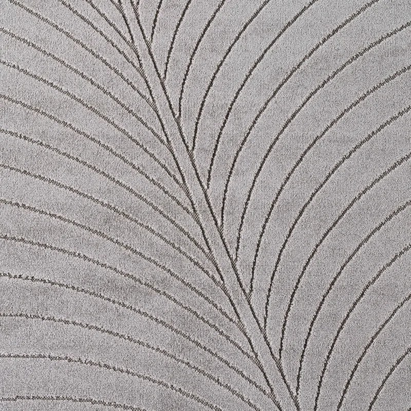 Dywan uniwersalny Nova 3D Liść szary koło 200 cm x 200 cm