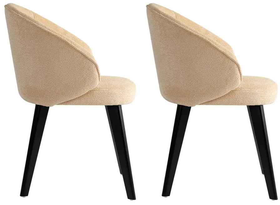Zestaw krzeseł do jadalni Bentley Beige and Black,2 szt.