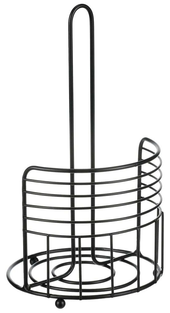 Autronic Metalowy stojak na ręczniki papieroweokrągły, czarny