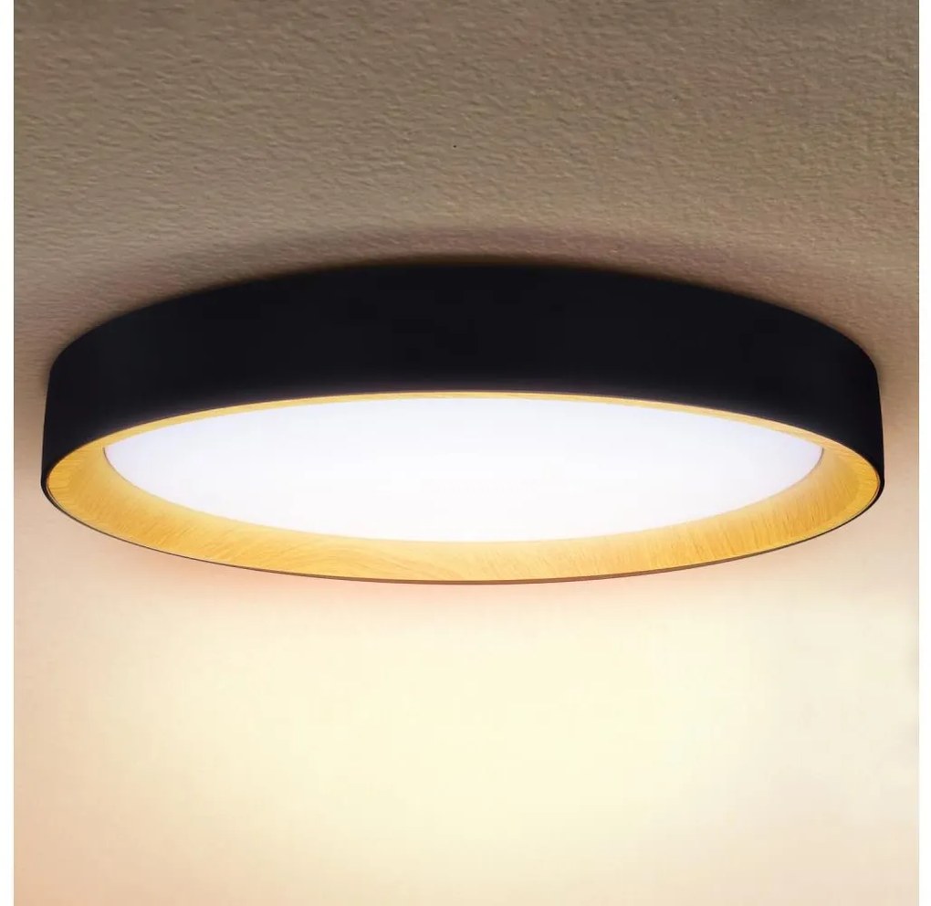 Brilagi - ściemnialna lampa sufitowa LARIOS LED/72W/230V czarna śr. 59 cm + pilot