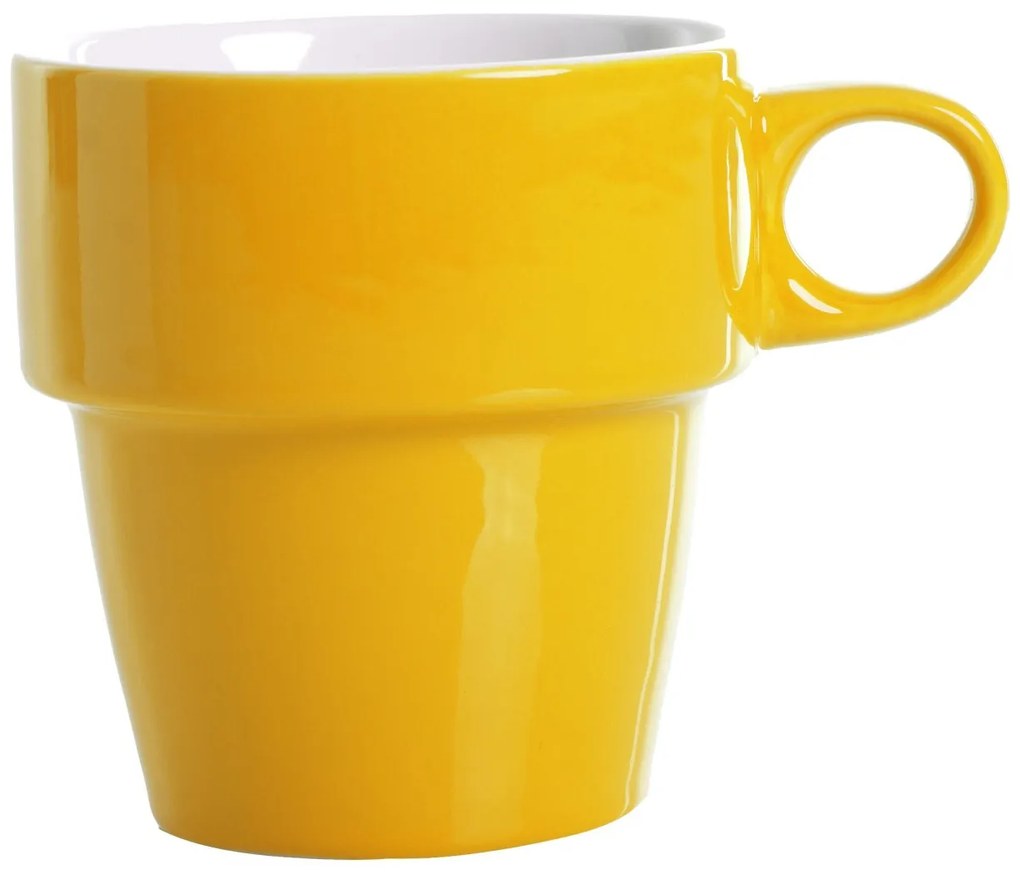 Zestaw 6 kolorowych filiżanek do cappuccino + metalowy stojak