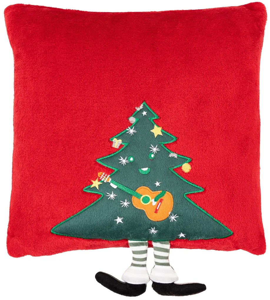 4Home Świąteczna poszewka na poduszkę Merry Christmas tree, 40 x 40 cm
