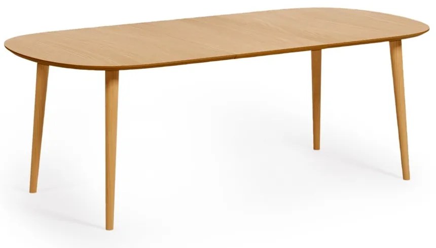 Okrągły rozkładany stół w dekorze dębu ø 160 cm Oqui – Kave Home
