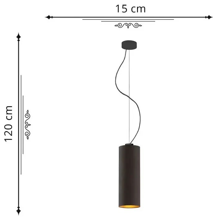 Lampa wisząca tuba glamour na białym stelażu - EX836-Boloniv - 5 kolorów