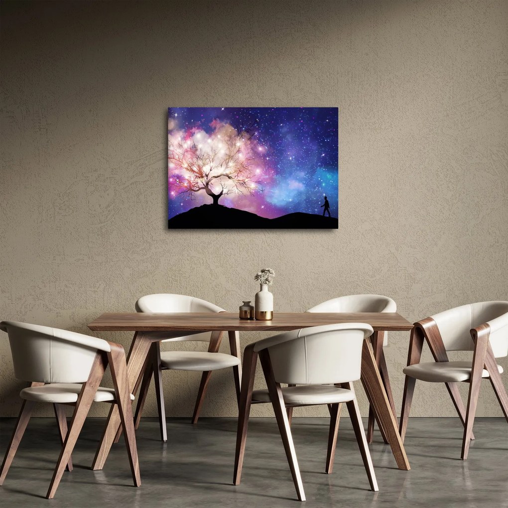 Obraz - Kosmiczne drzewo (70x50 cm)