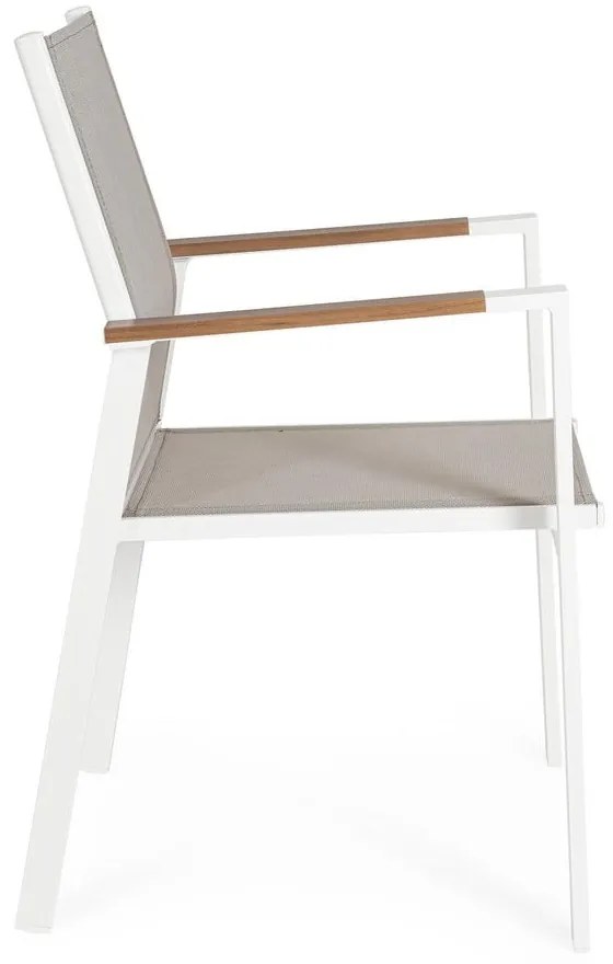 Białe metalowe krzesło ogrodowe Heta – Bizzotto