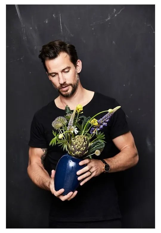 Ciemnoniebieski kamionkowy wazon (wysokość 20 cm) Gastro Blue – Bitz