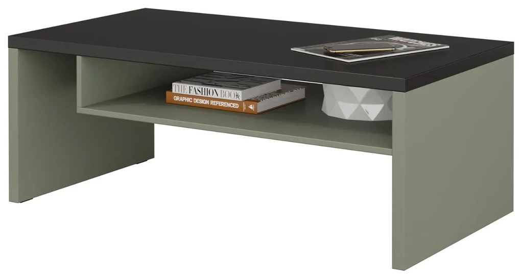 Stolik kawowy CROSS 120x60 zielony/czarny HELVETIA