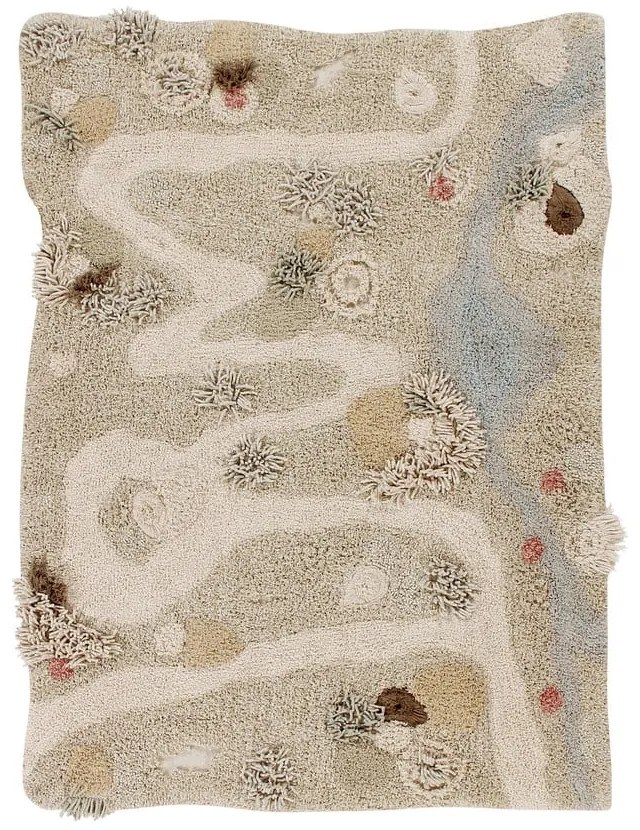 Beżowy bawełniany dziecięcy dywan do zabawy 120x160 cm Path of Nature – Lorena Canals