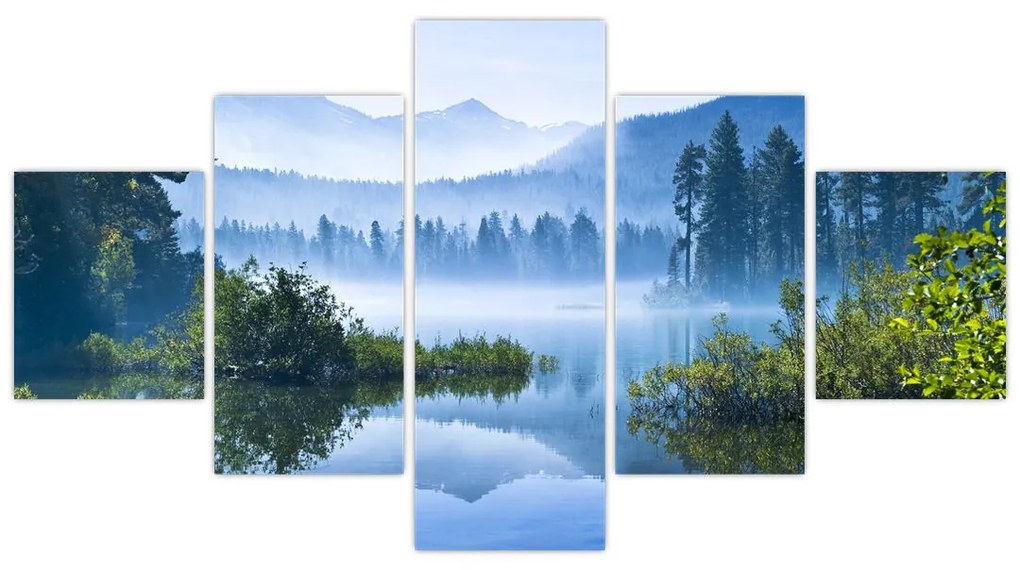 Obraz górskiego jeziora (125x70 cm)