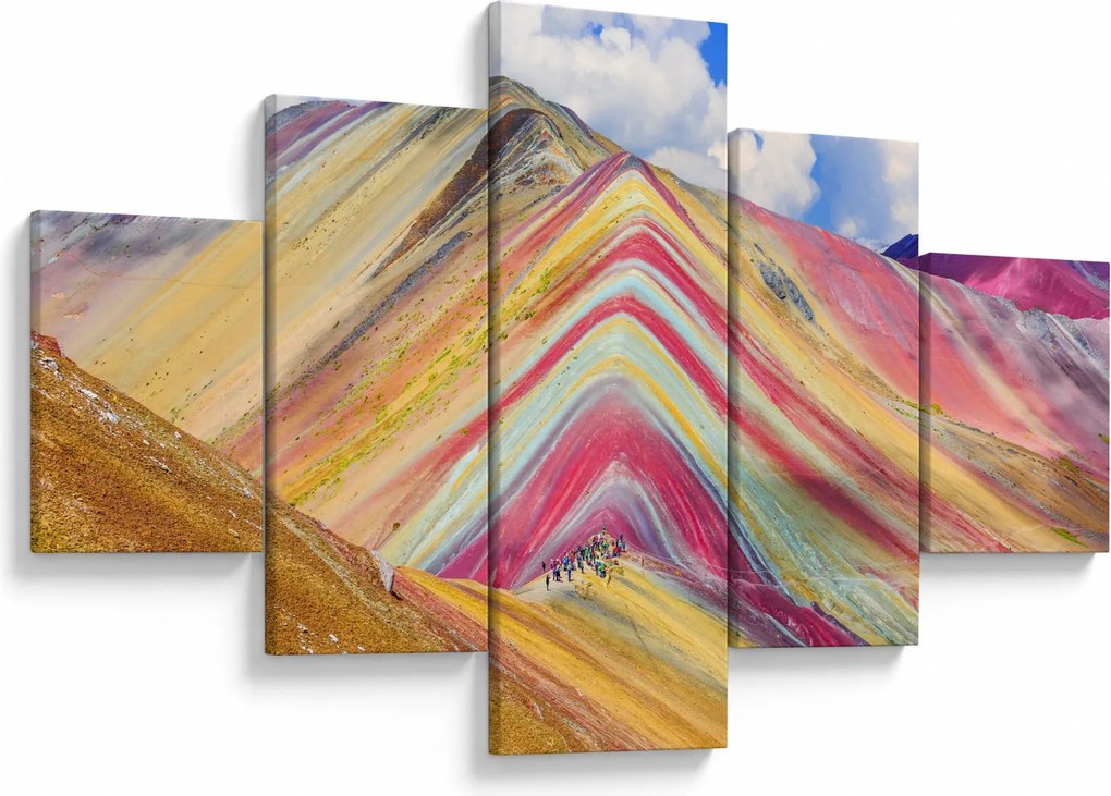 Obraz - Rainbow Mountain, Peru (125x70 cm)