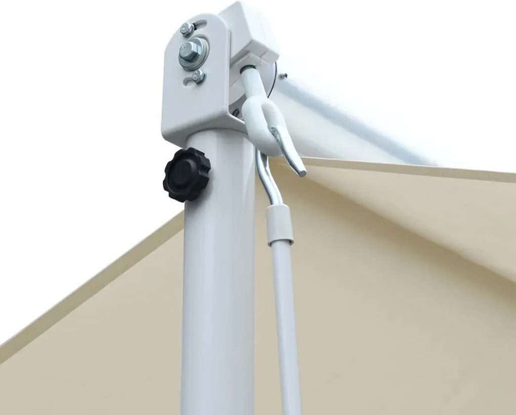 Kremowe rozkładane zadaszenie ogrodowe P8-Z09