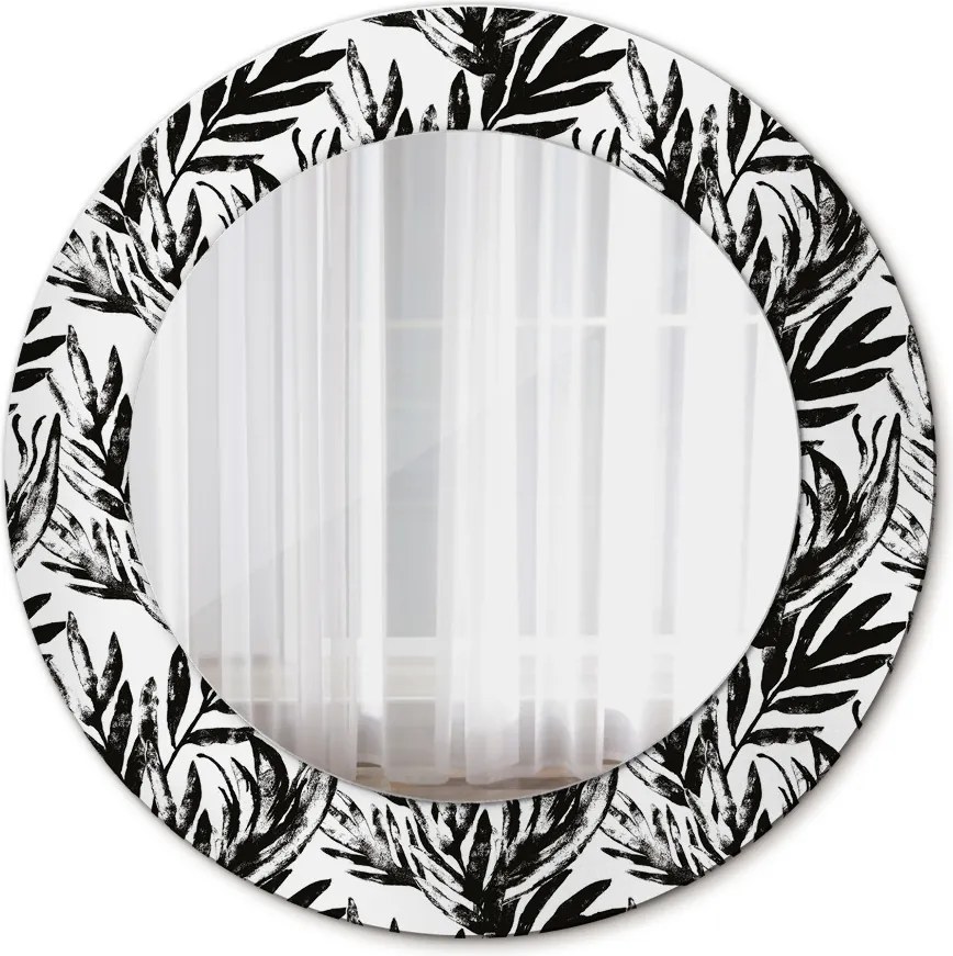 Lustro z nadrukiem dekoracyjne okrągłe Monstera