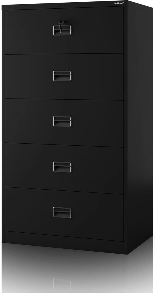 Szafa kartotekowa metalowa czarna: SARA XL V5, 900 x 1620 x 600 mm