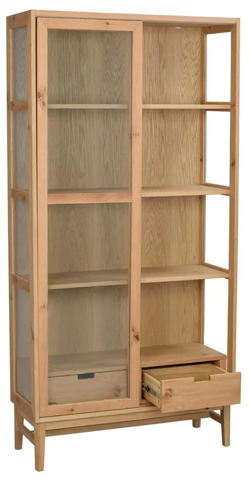 Witryna w dekorze dębu z drzwiami przesuwnymi 100x203 cm Hazelton – Rowico