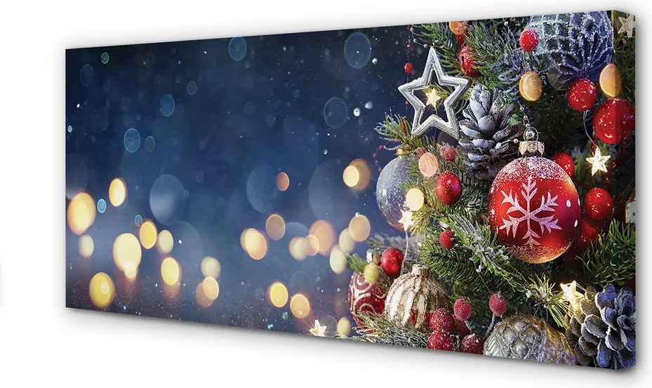 Obraz na płótnie Choinka, Śnieg i Dekoracje