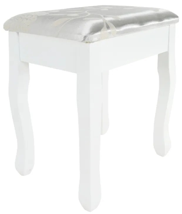 Ozdobny stolik ze stołkiem RODES NEW, biały