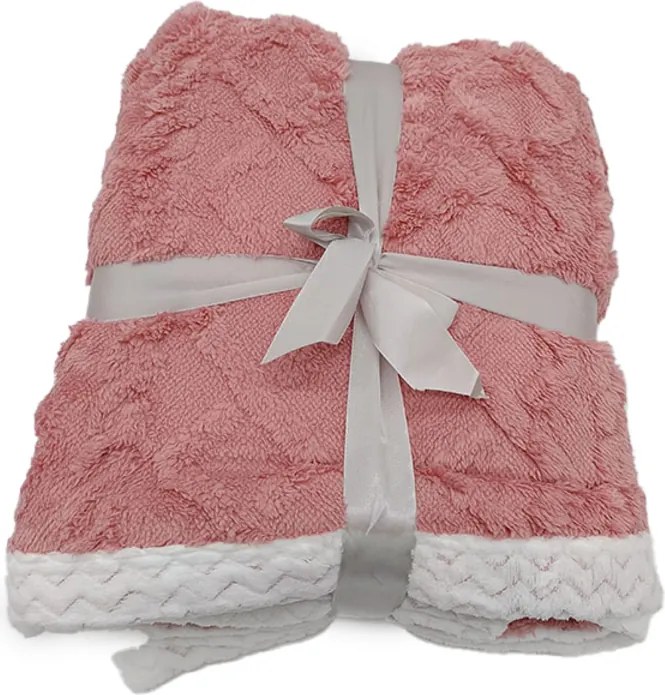 Koc z barankiem Island różowy, 150 x 200 cm