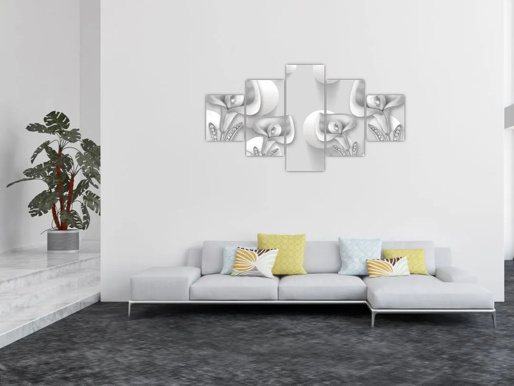 Obraz - kwiatowy wzór (125x70 cm)