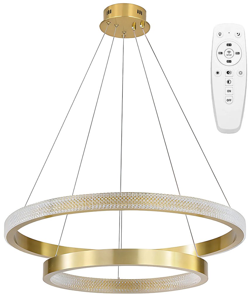 LAMPA SUFITOWA WISZĄCA LED APP1772-CP Złoto Szczotkowane