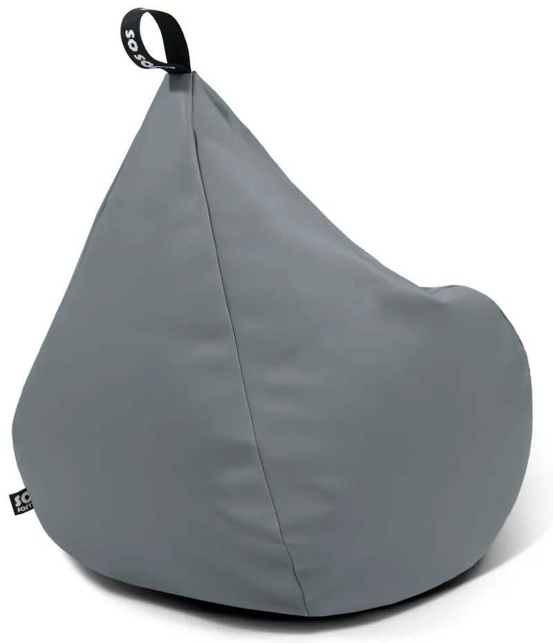 Czerwony worek do siedzenia z imitacji skóry Drop XL – So Soft?