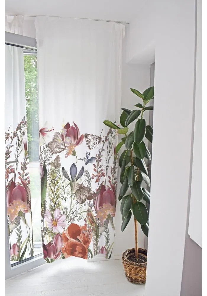 Zasłona z satyny bawełnianej 110x170 cm Floral – Butter Kings