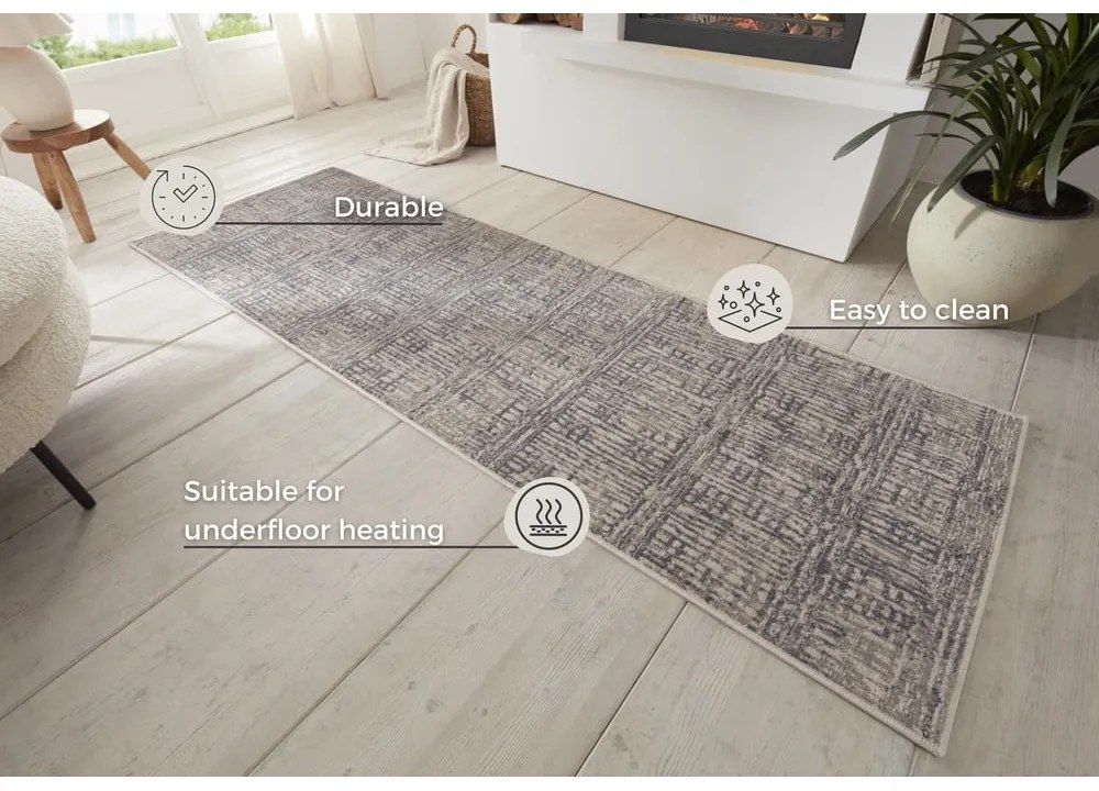 Szary chodnik 80x200 cm Terrain – Hanse Home