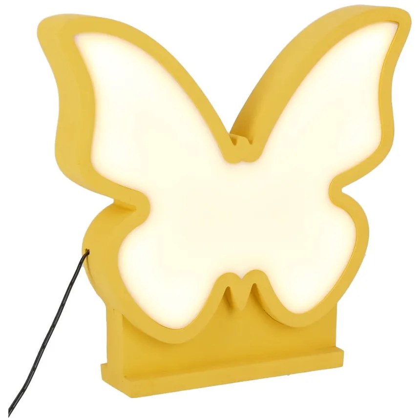 Żółta lampka dziecięca Butterfly – Candellux Lighting