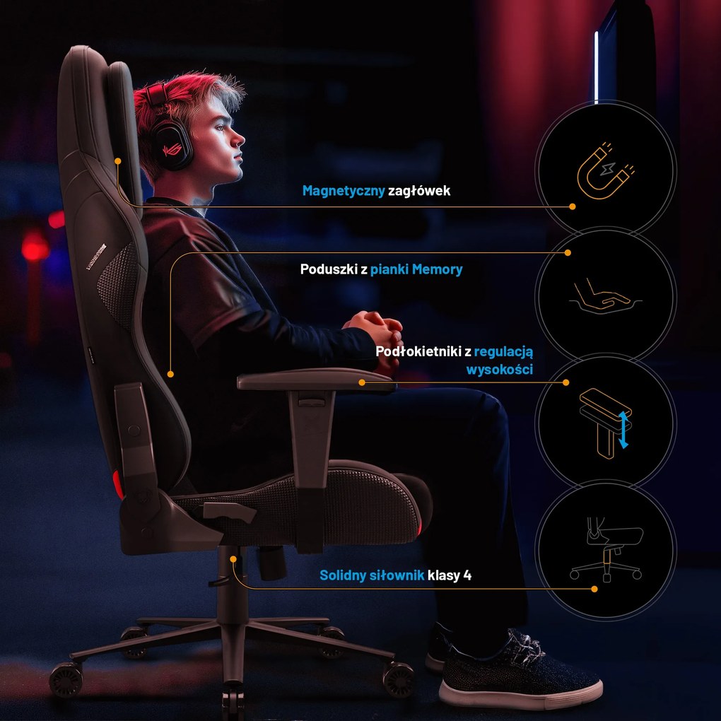 Fotel gamingowy Diablo X.One Prime, Normal Size, Burned Black