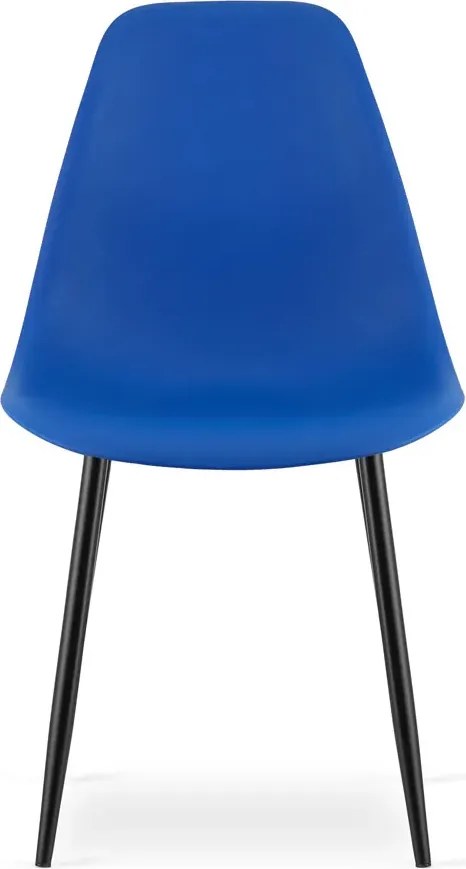 Niebieskie minimalistyczne krzesło metalowe M1-N61