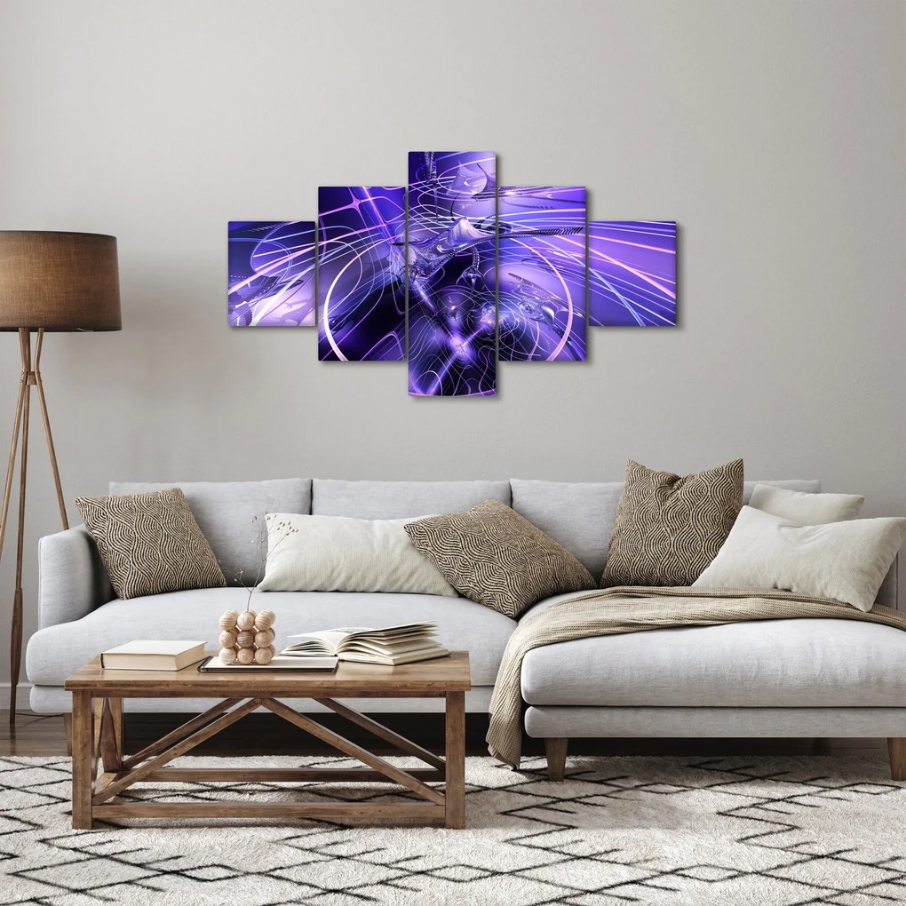 Obraz abstrakcji technicznej (125x70 cm)
