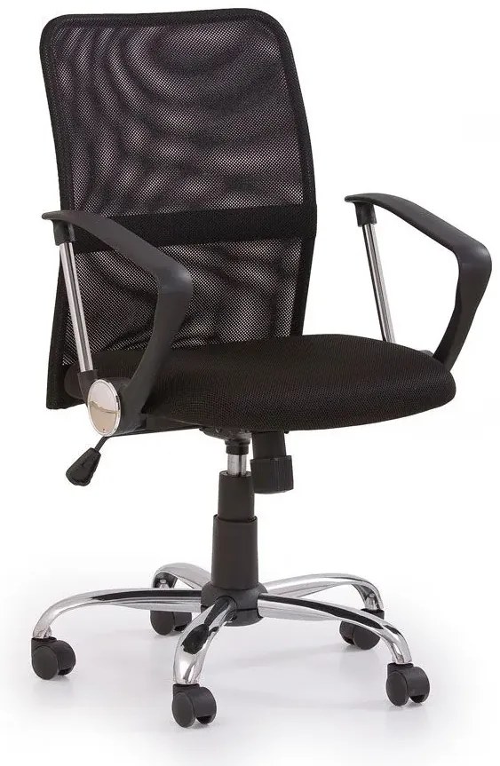 Czarny obrotowy fotel biurowy E0-T50