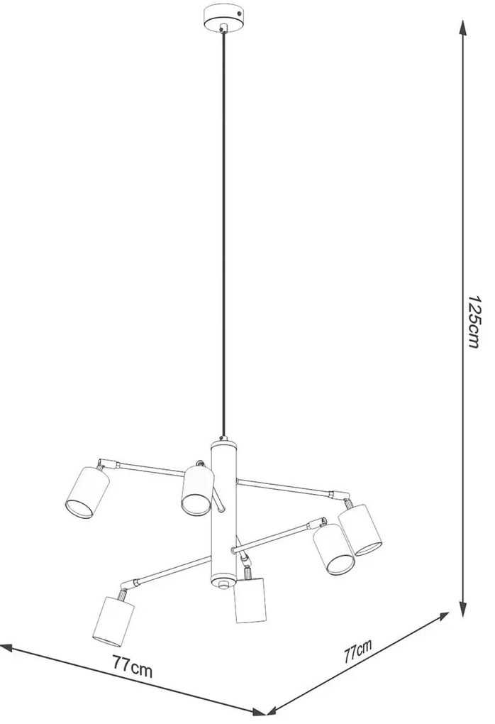 Żyrandol LEMMI 6 biały SOLLUX LIGHTING