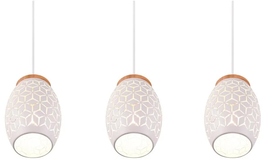 Biała lampa wisząca ø 15 cm Bidar – Trio