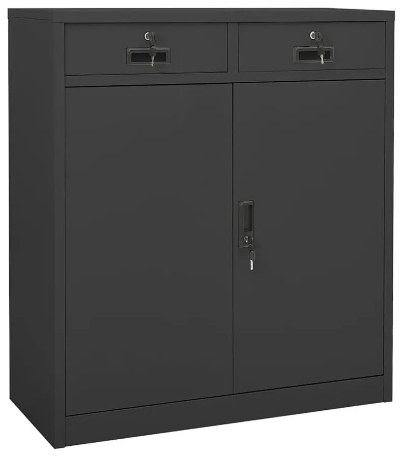 Antracytowa szafka biurowa z szufladami S7-M00