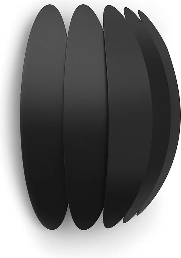 Lampa ?cienna PETAL styl nowoczesny - wys. 25 cm - LED SMD 20W - 2059lm - 3K - IP20 - stal i czer?