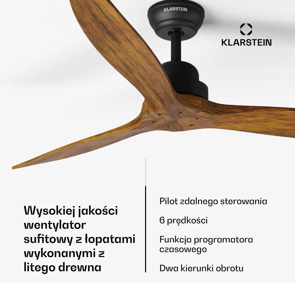 Klarstein Santa Elena wentylator sufitowy 52"