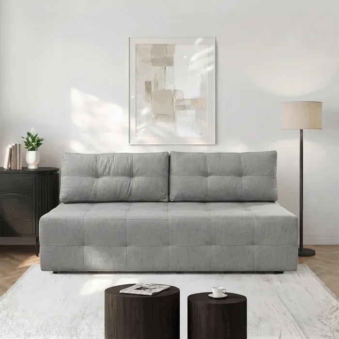 Sofa z Funkcją Spania MORANA Szara Nowoczesna