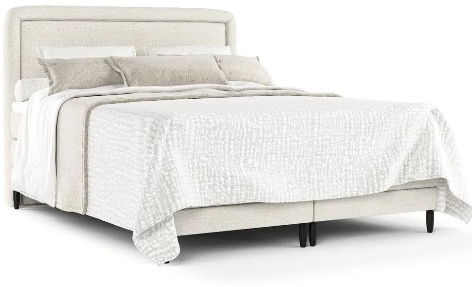 Kremowe łóżko boxspring 160x200 cm Dove – Maison de Rêve